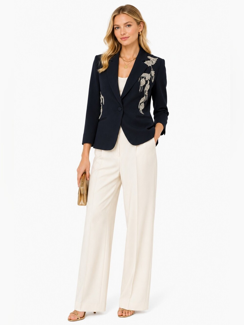 NWT Elie Tahari Embellished Blazer Size 8